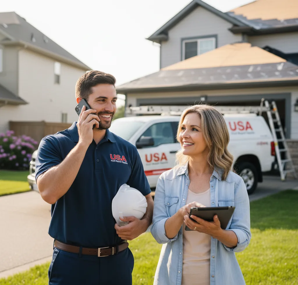 USA Roof Repair Experts customer support in Elmer